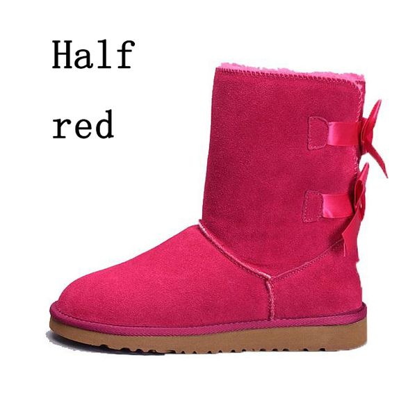

20202 bow-knot wgg womens australia classic tall half boots bow women girl boots boot snow winter black blue ankle boots leather shoes 36-41