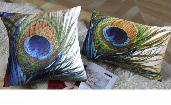 Peacock Feather Cushion Covers 6 Styles 3d Stereo Decorative