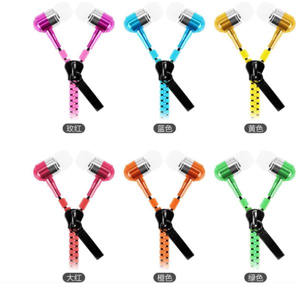 

zipper наушники гарнитуры 3.5mm jack bass наушники-вкладыши zip наушники наушники с микрофоном для samsung s6 андроид телефон mp3 пк