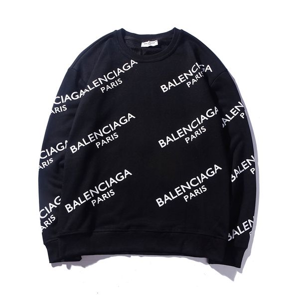 

Hit 13 balenciaga 13 new cotton high end men and women fa hion ca ual long leeved port weater 09, Black