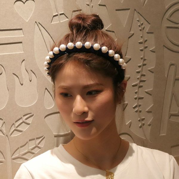 

шелк личность pearl оголовье волос стиль девушка с оголовьем алиса группа cerchietto aliceband шелк личность klhug, Black;brown