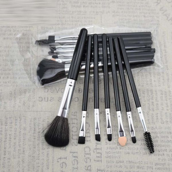 

7pcs/set makeup brushes for makeup natural nylon hair eyeshadow blusher black/coffee color eye makeup brush set