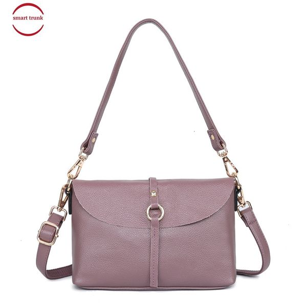 

2019 genuine leather woman package concise bag single shoulder portable diagonal genuine leather packet