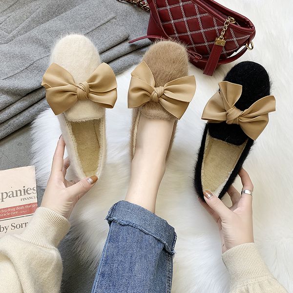 

shallow mouth square toe shoes woman 2019 female footwear all-match casual sneaker women's moccasins loafers fur modis autumn, Black