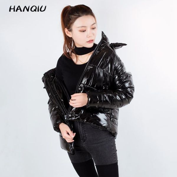 

2019 vintage metal winter jacket women bomber jacket korean coats and jackets women korean black feflective jackets streetwear