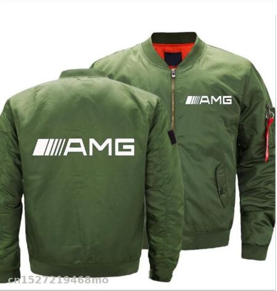

2020 motorcycle race coats mens causual pilot jackets mens casual jacket ma-1 flight jacket for amg logo thick cotton clothing