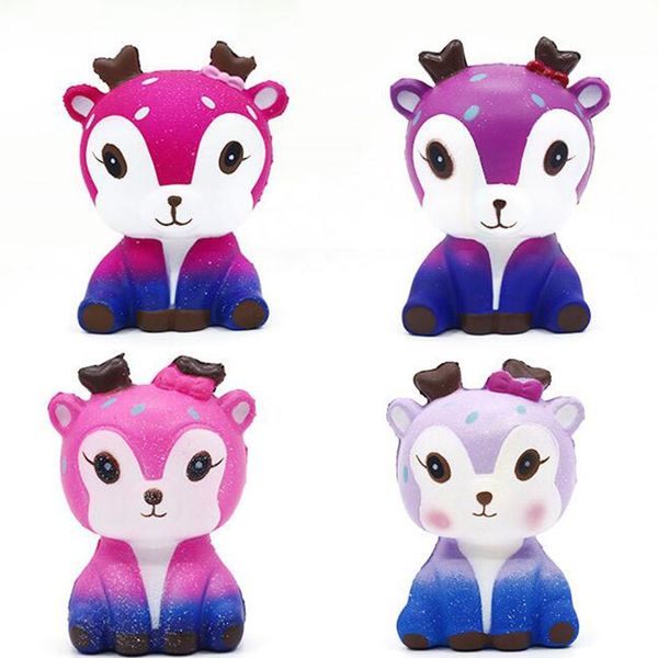 

mini kawaii pu squishy slow rising cartoon deer cream scented stress reliever toy creative squeeze toys gift for kids adults