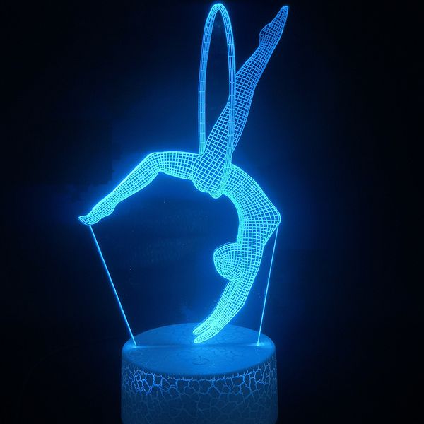 

3d lamp hoop exercise rhythmic gymnastics cute gift for baby touch sensor personalized figure dropship led night light lamp