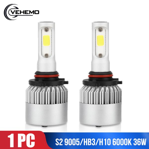 

vehemo led car headlight 1pc 6000k h4 led h7 h11 h8 hb4 h1 hb3 auto car headlights bulbs 36w 4000lm automotivo