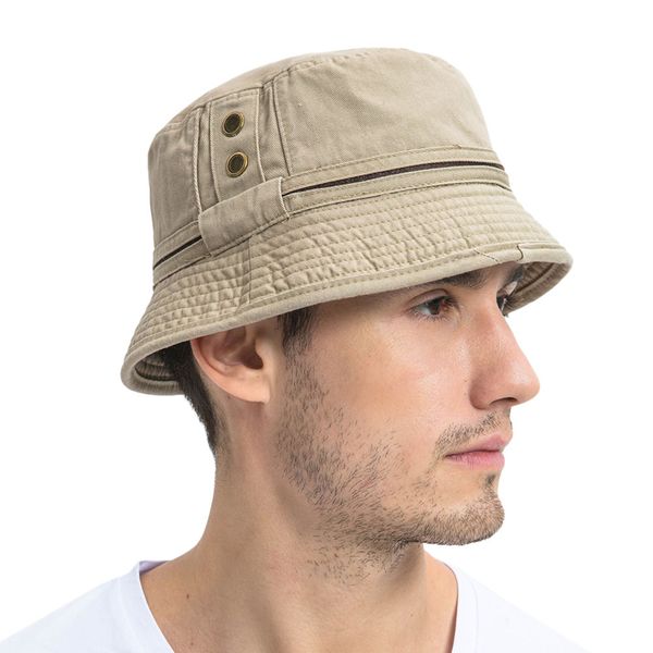 

voboom men bucket hat cotton denim summer sun protection fishing cap 102