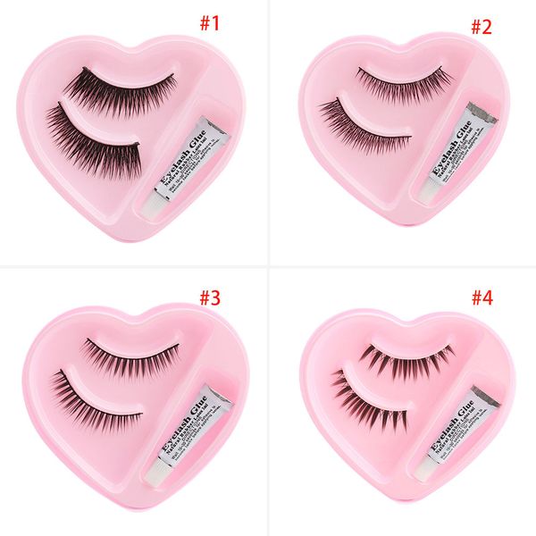 

1pair stylish thick makeup false eyelashes and eyelash glue handmade long eye lashes extensions make-up tools