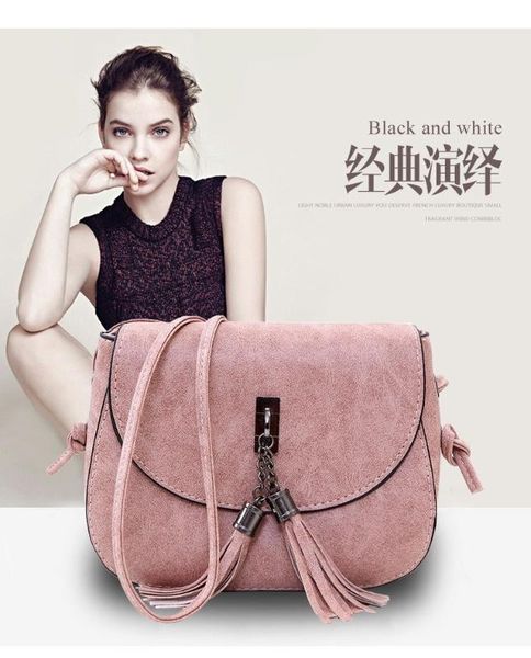 

2020 new single shoulder messenger bag simple bag korean fringed small square
