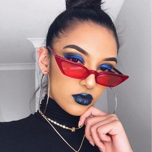 

2020 new fashion cat eye sunglasses for women classic international brand design square glasses transparent uv400 sunglasses, Blue