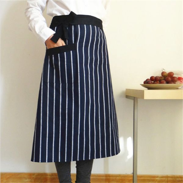 

apron black blue l kitchen dining room work bib short men's and women's work clothe