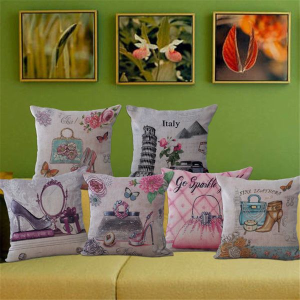 

подушка крышка домашнего украшение эйфелева башня наволочка посредственно романтический европейского стиль украшения дома хлопок подушка нав