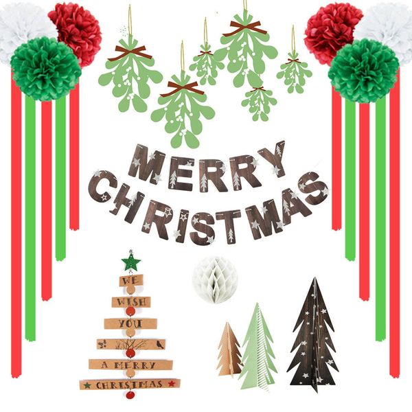 

christmas kit xmas tree santa claus gift p wall supplies navidad new year ornaments decoration set festival supplies