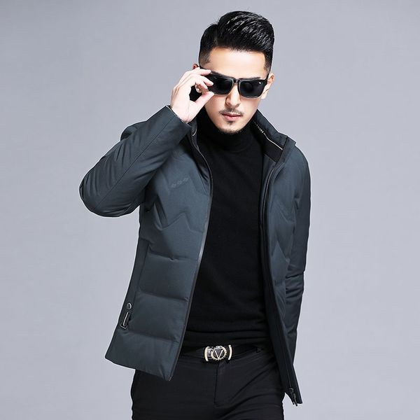 

men's winter warm cotton jacket jacket men's winter warm, Black