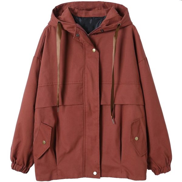 

fashion harajuku jacket woman spring 2019 new ribbons hooded jackets for student casual oversized loose baseball jacket women, Black;brown