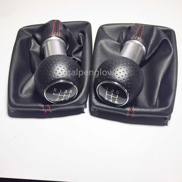 

black red line 5/6 speed car shift gear knob lever gaitor boot cover for a4 b6 b7 b8