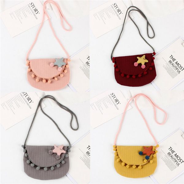 

backpacks child girl tassel five-pointed star handbag crossbody shoulder bag purse