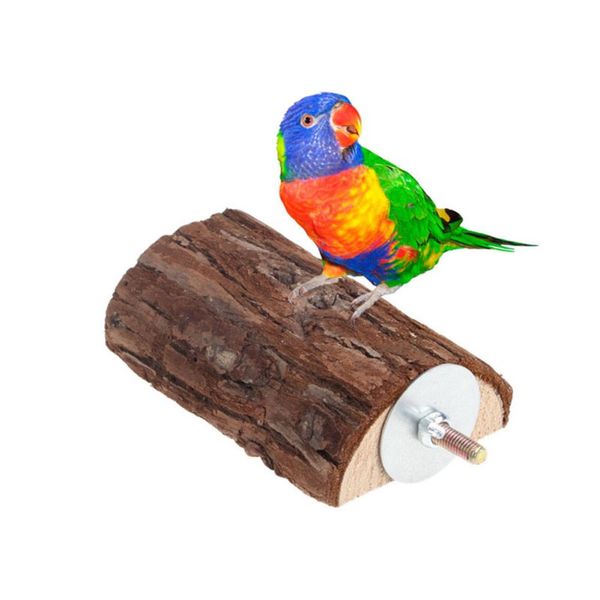 

wooden bird parrot stand holder chew pets toys hanging cage
