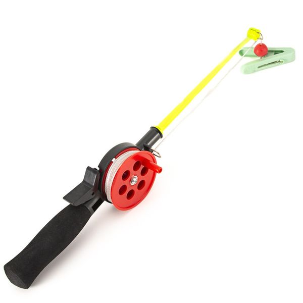 

kids children abs fishing rod mini ice fishing pole with reel professional eva handle 33.5cm durable tackle