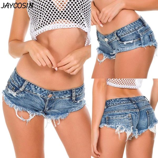 

jaycosin women's low waist button zipper denim jeans shorts beach summer fashion mini bottom denim shorts vaqueros mujer, Blue