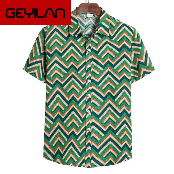 

adisputent men's hawaiian shirt 2020 fashion casual stripe shirts male splicing pattern short sleeve shirts men's plus size, White;black