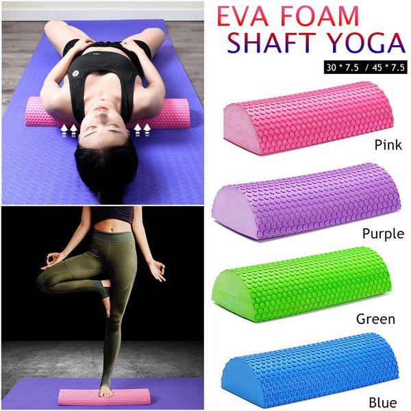 

30-45cm semi-circular massage eva foam shaft yoga pilates fitness equipment with massage floating point