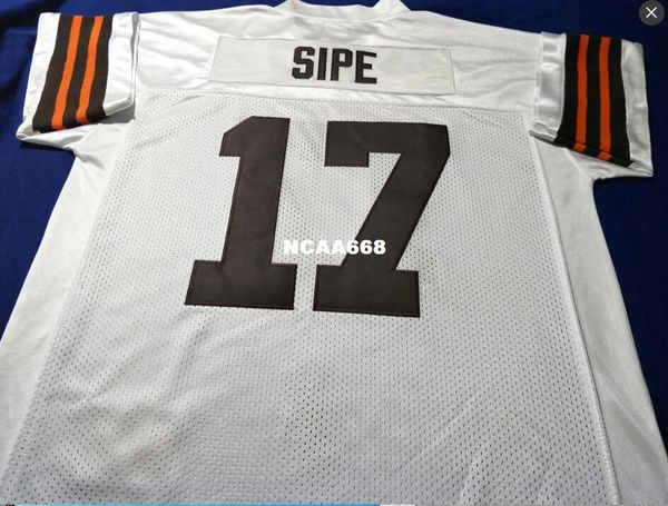 

men custom 1980 brian sipe #17 white color men football jersey size s-4xl or custom any name or number jersey, Black;red