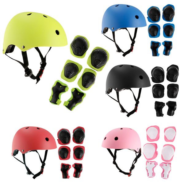Protecciones Infantiles Skate Bicicleta Monopat/ín Almohadillas de mu/ñeca de codos de rodilla rosado, M