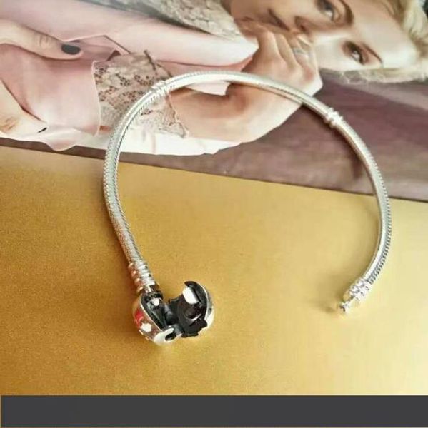 

подлинный 925 стерлингового серебра кристалл бусины браслет моменты двухцветный браслет с p подпись застежка подходит для европейских ювелир, Golden;silver