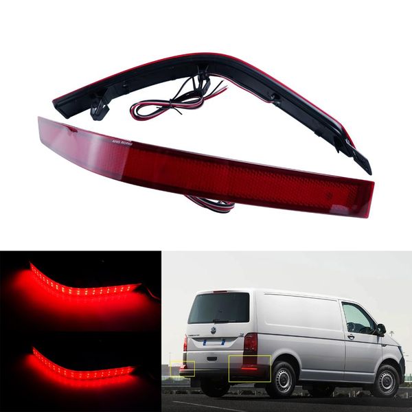

2x for vw t6 transporter 2015 onwards rear bumper reflector led brake slight