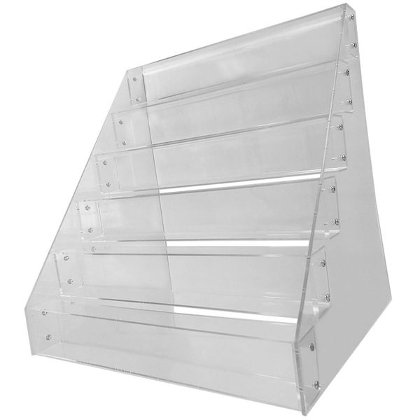 

removable organizer storage 6 tiers rack acrylic clear nail polish cosmetic varnish display stand holder manicure tool