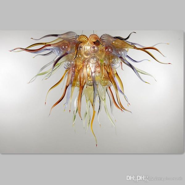 

modern blown glass chandelier hand made led bulbs chandelier art light pendant lamps living room decor ing