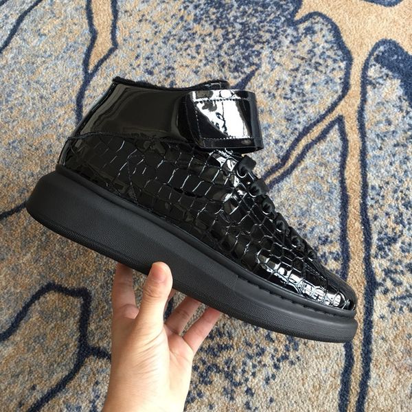 

valentin 2021 spring summer shell head men women cowhide casual shoes joker thick-soled increase leisure sports size 35-44, Black
