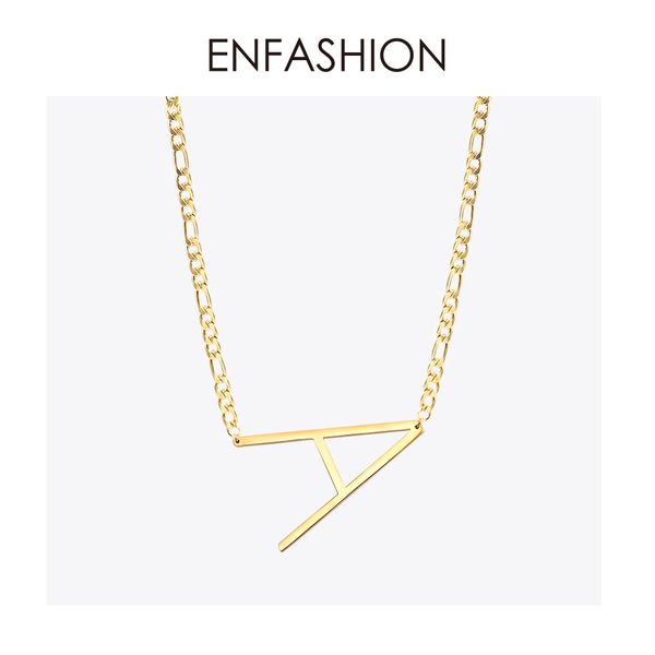 

enfashion initial letter choker necklace women gold color stainless steel alphabet pendant necklace lady fashion jewelry p193042, Silver