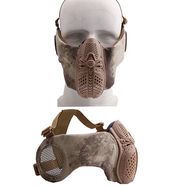 

ear protectors half face mask spider design lightweight folding breathable portable mouth protector for cycling, Black