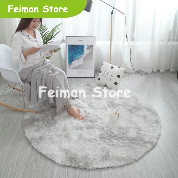 

nordic round carpet tie-dye living room coffee table blanket bedroom bedside mat computer chair yoga rug