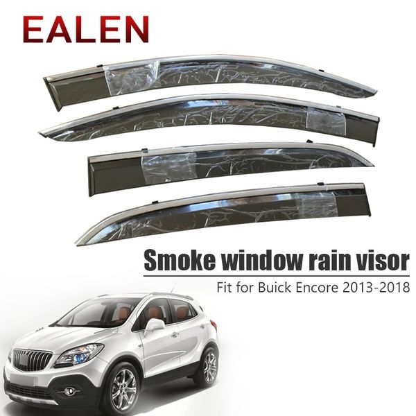 

ealen for buick encore 2013 2014 2015 2016 2017 2018 vent sun deflectors guard accessories 4pcs/1set smoke window rain visor