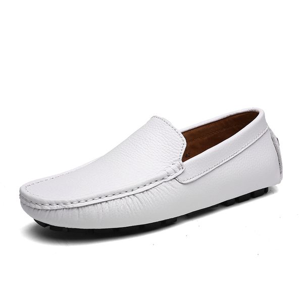 Venda imperdível - sapatos masculinos de couro sem cadarço, moda inglaterra, mocassim de couro genuíno, sapatos masculinos, todos combinam, sapatos de viagem masculinos tamanho grande zy388