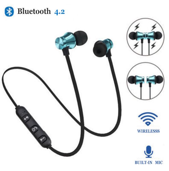

xt11 bluetooth headphones ear hook magnetic music bluetooth headsets noise cancelling sweatproof running earphone for iphone xs x 7 8 samsug
