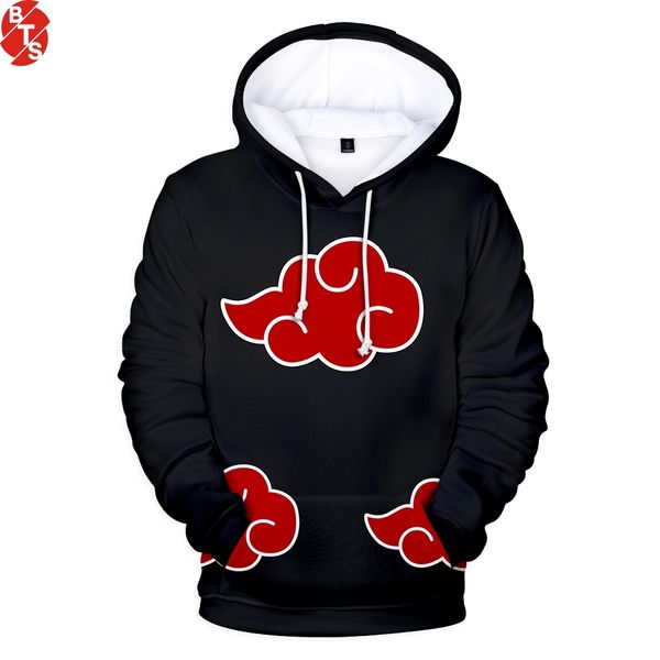 

naruto 3d printed hoodies women/men 2018 long sleeve casual trendy hooded sweatshirts anime fashion streetwear clothes, Black
