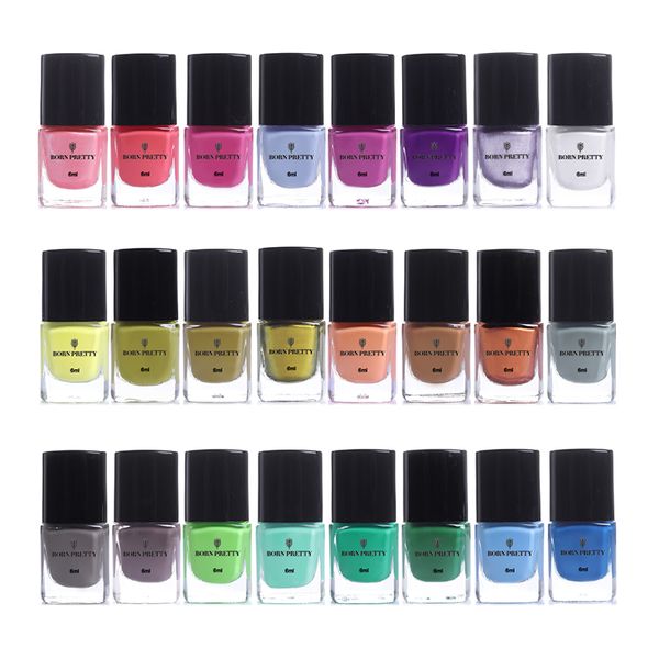

born pretty 6ml nail stamping polish candy color nail art plate printing polish varnish art manicure lacquer 24 colors