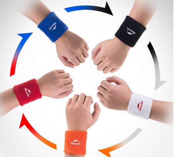

naturehike wipe sweat towel wrist sporting goods protector guard men and women wrist, Black;red