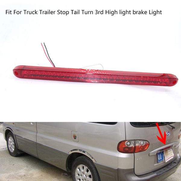 

car 17" 23led red rv for truck trailer stail turn 3rd high light brake light