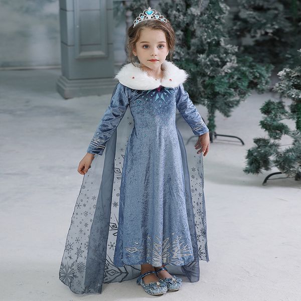 

baby girls dress winter children frozen princess dresses kids party costume halloween cosplay clothing with package by dhl, Red;yellow