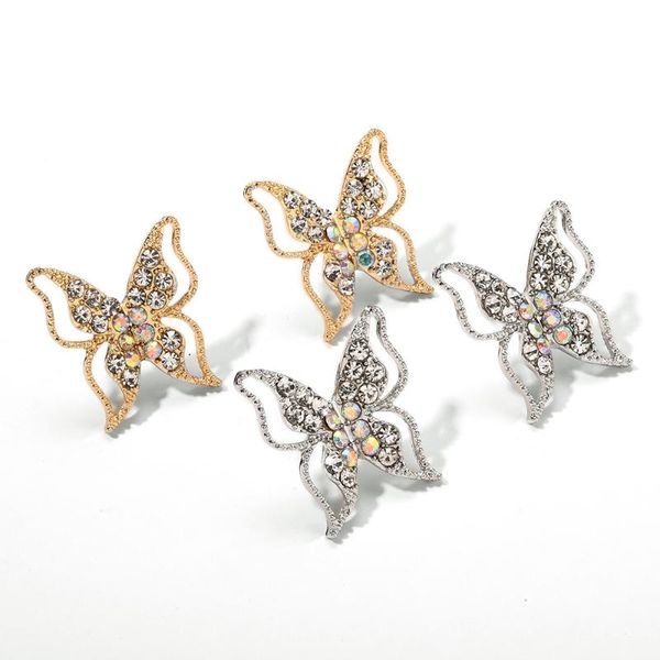 

lalynnly fashion butterfly stud earrings for women girls golden silver color earring fashion cute ear stud jewelry bijoux e78261