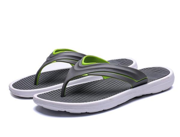 

2019 new arrival summer men flip flops beach sandals anti-slip zapatos hombre casual shoes ing, Black