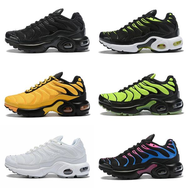 

children tn 2019 new shoes kids running shoes boy& girl toddler youth plus trainer cushion surface breathable airs sports sneakers, Black